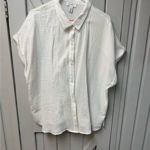 Jessica Simpson White Button Down Shirt